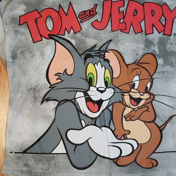 Tom and Jerry T-shirt, tie dye grey - Picture 2 of 6